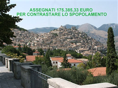 Contributo di 175.385,33 euro al Comune per contrastare lo spopolamento
