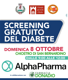Patologia diabetica, domenica 8 ottobre screening gratuito